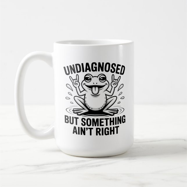 Odiagnostiserad, men något är inte Höger Frog Kaffemugg (Vänster)