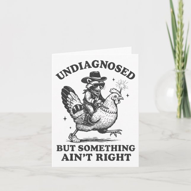 Odiagnostiserad men soing Aint Höger Funny Raccoon Kort (Framsida)