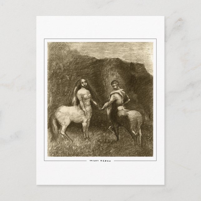 Odilon Redon #573 - Finkonstkort Vykort (Framsida)