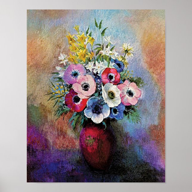 Odilon Redon Anemoner - Symbolism i finkonst Poster (Framsidan)