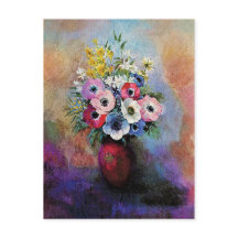 Odilon Redon Anemones - Fine Art Symbolism