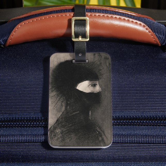 Odilon Redon Armor Mörk ansikte Symbolism konst Bagagebricka (Framsida Insitu 2)