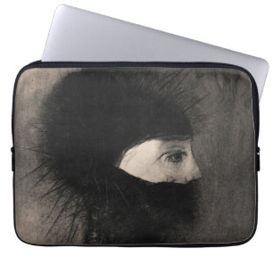 Odilon Redon Armor Mörk ansikte Symbolism Laptop Fodral