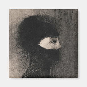 Odilon Redon Armor Mörk ansikte Symbolism Magnet