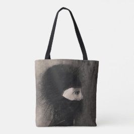 Odilon Redon Armor Mörk ansikte Symbolism Tygkasse