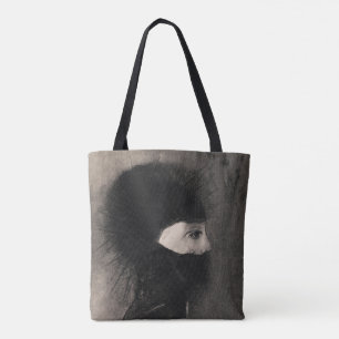 Odilon Redon Armor Mörk ansikte Symbolism Tygkasse