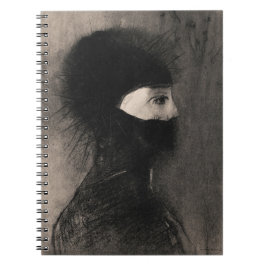 Odilon Redon. Armor. Mörk kvinna ansikte. Symbolis Anteckningsbok