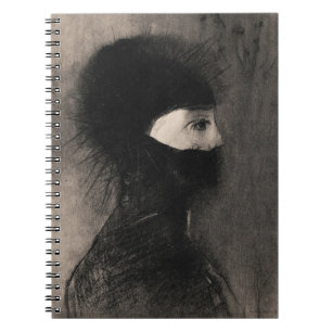 Odilon Redon. Armor. Mörk kvinna ansikte. Symbolis Anteckningsbok