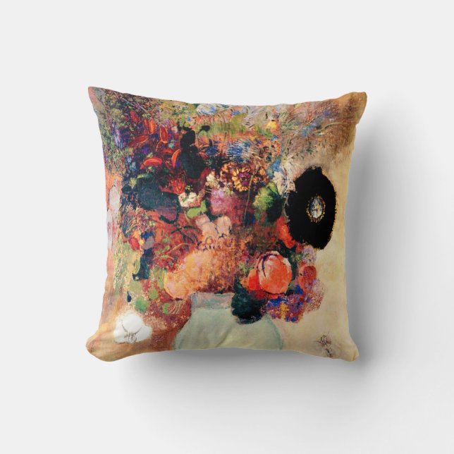 Odilon Redon - Black Poppy Kudde (Framsida)