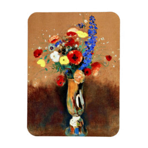 Odilon Redon - Bouquet av Wildblommor i Vas Magnet