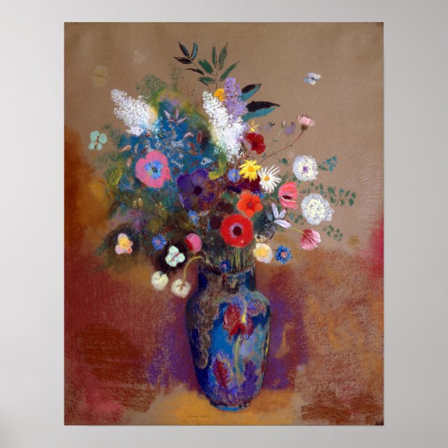 Odilon Redon Bouquet of Flowers Poster (Framsidan)