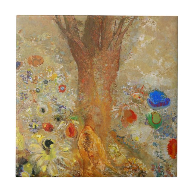 Odilon Redon Buddha i sin ungdom Kakelplatta (Framsidan)