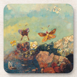 Odilon Redon Butterflies Vintage Symbolism Art Underlägg