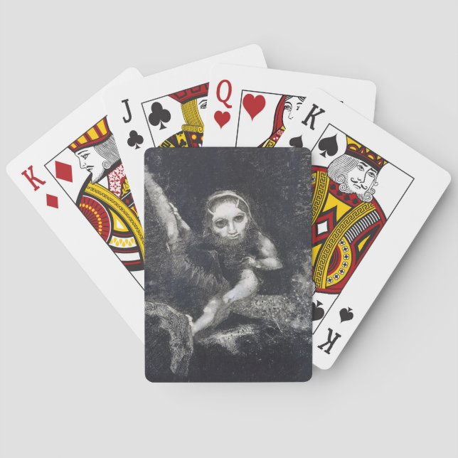 Odilon Redon, Caliban, 1881  Casinokort (Baksidan)