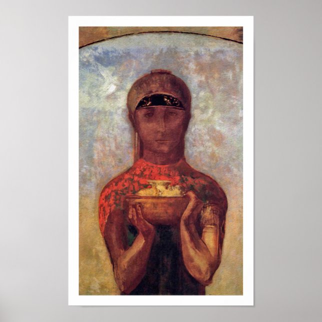 Odilon Redon - Chalice of Myasty - Andlig Art Poster (Framsidan)