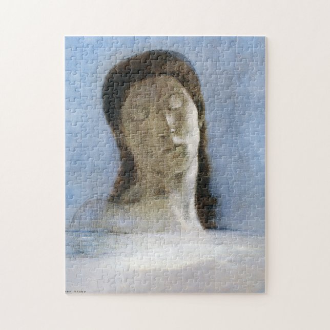 Odilon Redon, closed eyes 1890  Pussel (Vertikal)