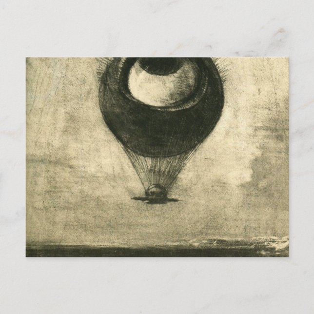 Odilon Redon Edgar Allan Poe Vykort (Framsida)