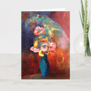 Odilon Redon - eterisk vas av blommor Kort