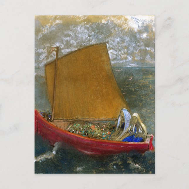 Odilon Redon Gult Sail Vykort (Framsida)