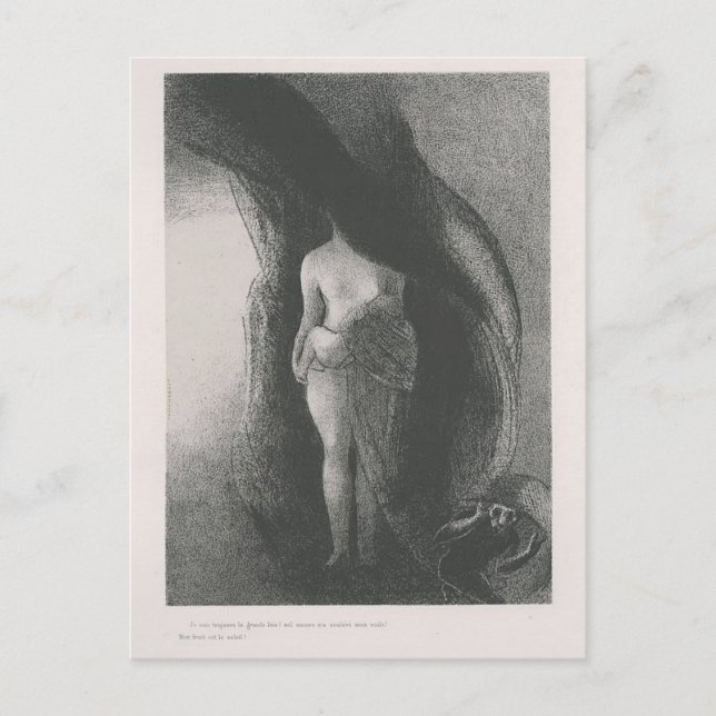 Odilon Redon - Jag är fortfarande underbar Isis Vykort (Framsida)