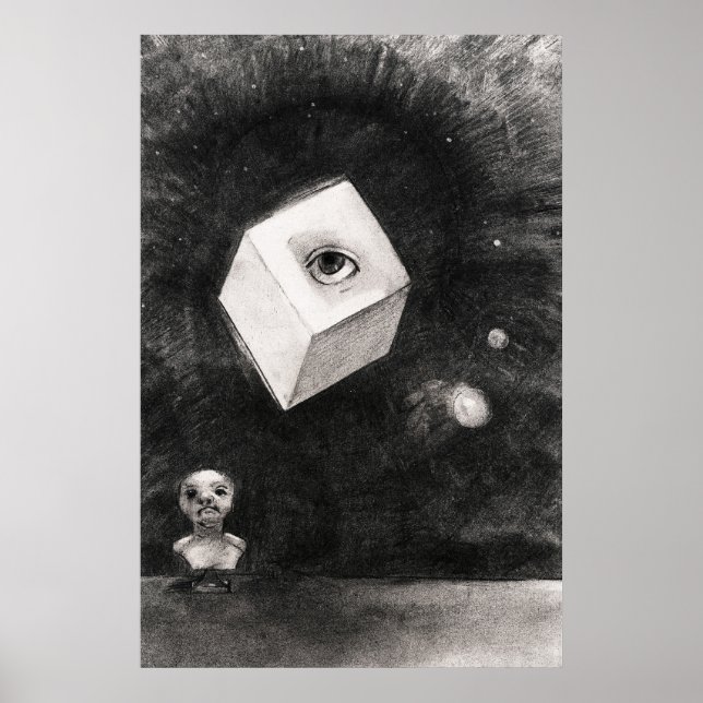 Odilon Redon, Kuben, 1880  Poster (Framsidan)