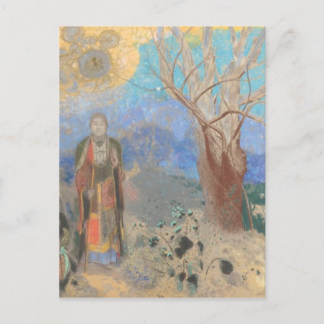 Odilon Redon: Le Bouddha, Buddha Vykort (Framsida)