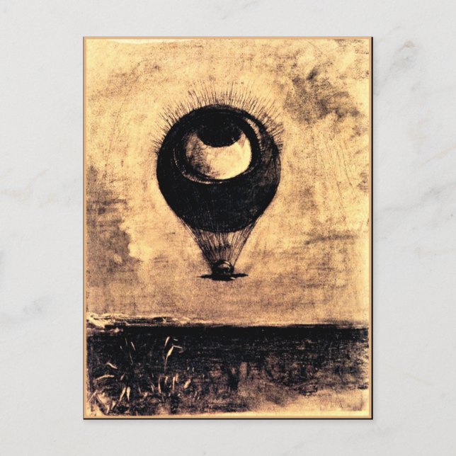 Odilon Redon - Öga Balloon Vykort (Framsida)