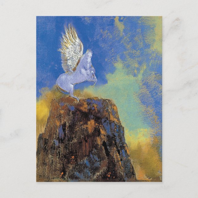 Odilon Redon Pegasus - grekisk mytologi symbolism Vykort (Framsida)