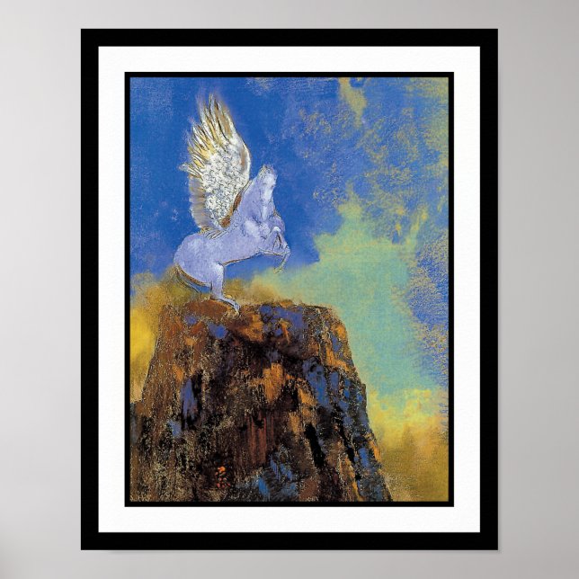 Odilon Redon Pegasus - Grekisk mytologisk Symbolis Poster (Framsidan)