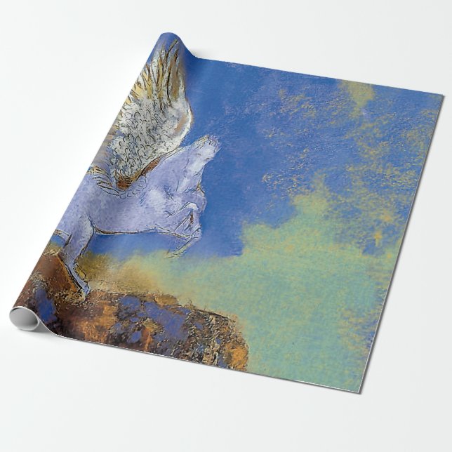 Odilon Redon Pegasus - Grekisk mytologisk Symbolis Presentpapper (Utrullad)