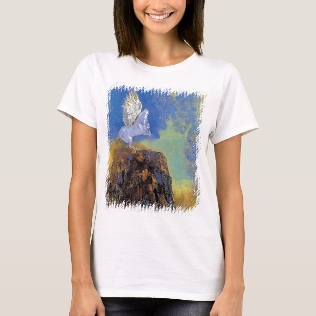Odilon Redon Pegasus - Grekisk mytologisk Symbolis T Shirt (Framsida)