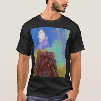 Odilon Redon Pegasus på en blå T Shirt