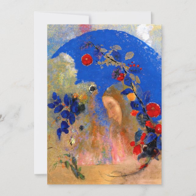 Odilon Redon - Profil under en Arch Kort (Framsida)