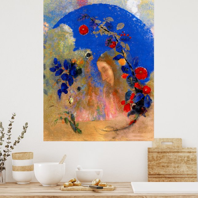 Odilon Redon - Profil under en Arch Poster (Kök)
