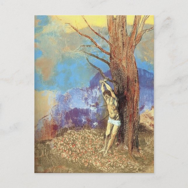 Odilon Redon- Saint Sebastian Vykort (Framsida)