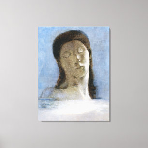 Odilon Redon, slutna ögon 1890 Canvastryck