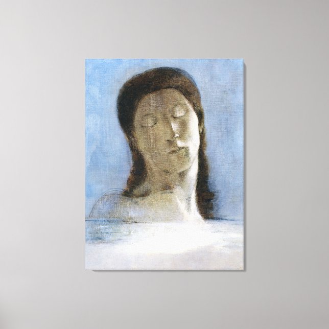 Odilon Redon, slutna ögon 1890  Canvastryck (Framsida)