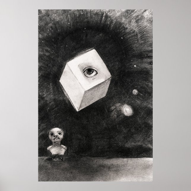 Odilon Redon, The cube, 1880  Poster (Framsidan)