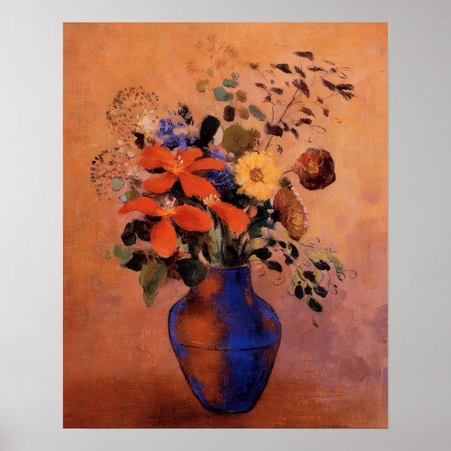 Odilon Redon - Vas med blommor Poster (Framsidan)