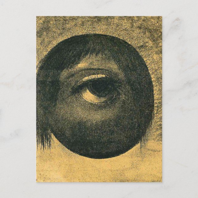 Odilon Redon - Vision, 1883,  Vykort (Framsida)