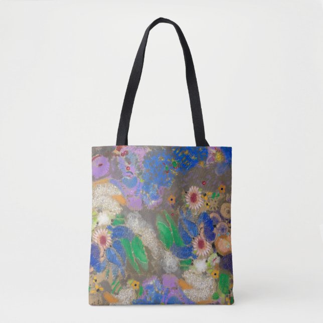 Odilon Redon's abstract flower background. Tygkasse (Framsida)