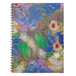 Odilon Redons abstrakt blomma bakgrund. Anteckningsbok