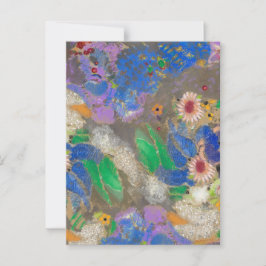 Odilon Redons abstrakt blomma bakgrund. Vykort