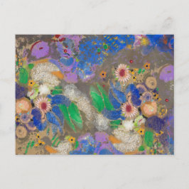 Odilon Redons abstrakta blomsterbakgrund. Vykort
