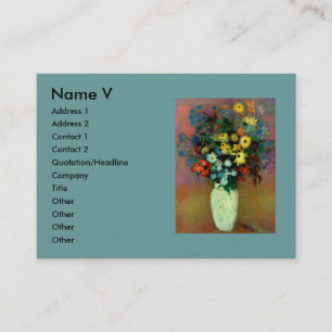 Odilon Redons Vas med blommor (1914) Visitkort
