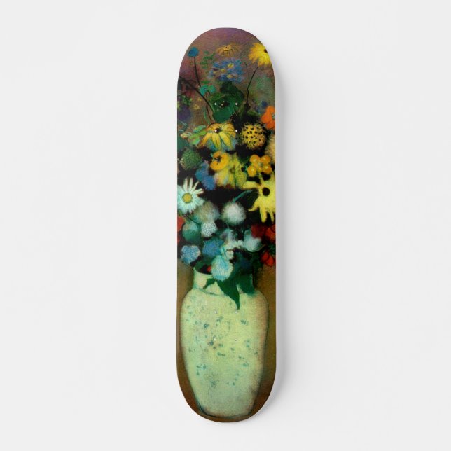 Odilon Redon's Vas with Flowers (1914) Mini Skateboard Bräda 18,5 Cm (Framsida)