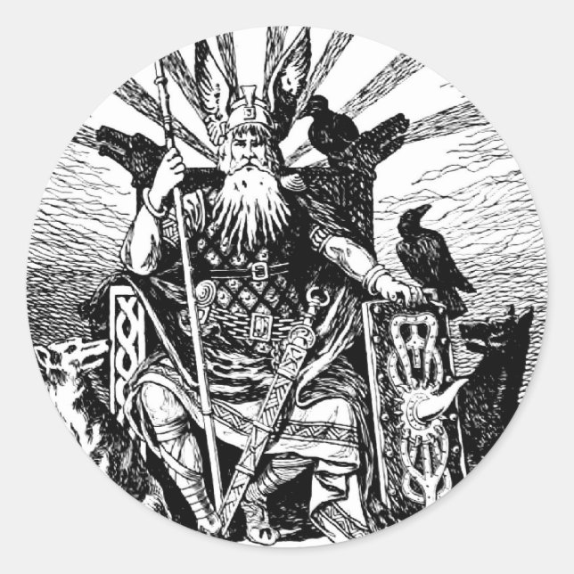 odin-14 runt klistermärke (Framsida)
