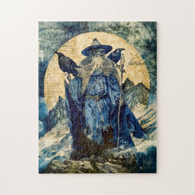 Odin den enögde med sina två korpar pussel (Vertikal)