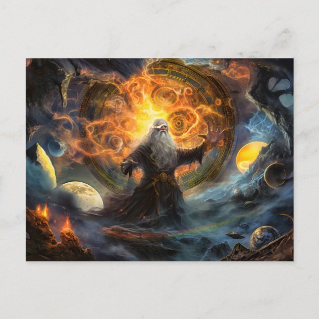 Odin forming a new world after Ragnarök Vykort (Framsida)