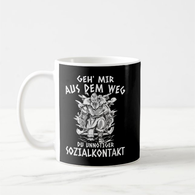 Odin Geh mir aus dem Weg Sozialkontakt, Viking Kaffemugg (Vänster)